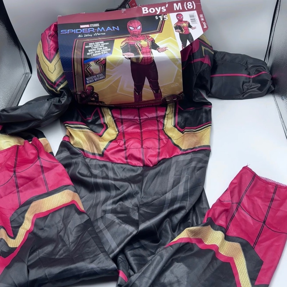 Marvel Spider Man No Way Home Boys M 8 Padded Jumpsuit Mask Costume Halloween